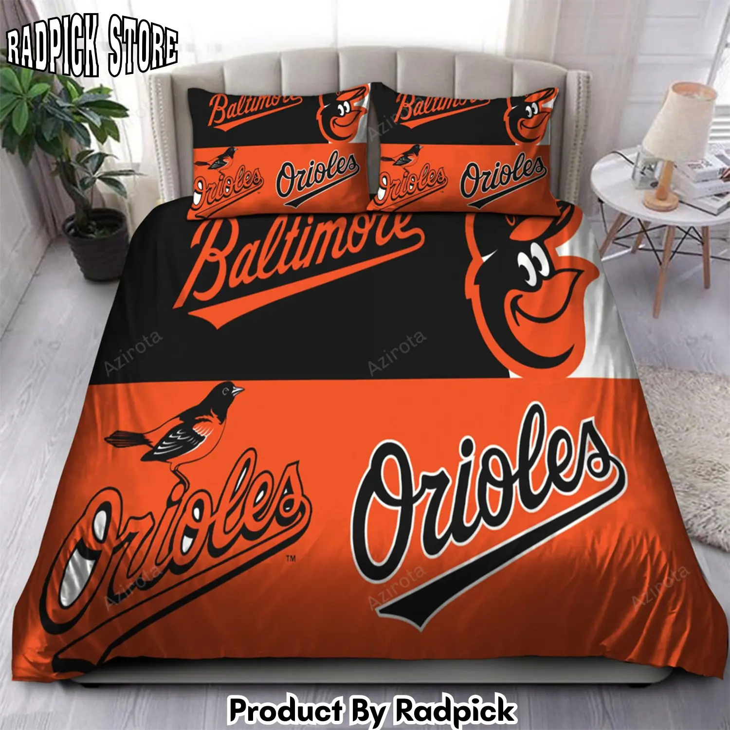 Radpick baltimore orioles bedding set v6 rp3278520
